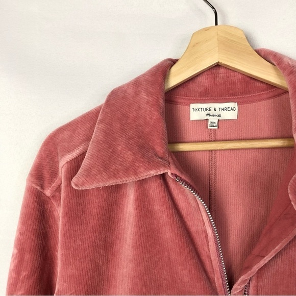 Madewell Texture & Thread Velour Corduroy Bomber Jacket XXS - Picture 5 of 5